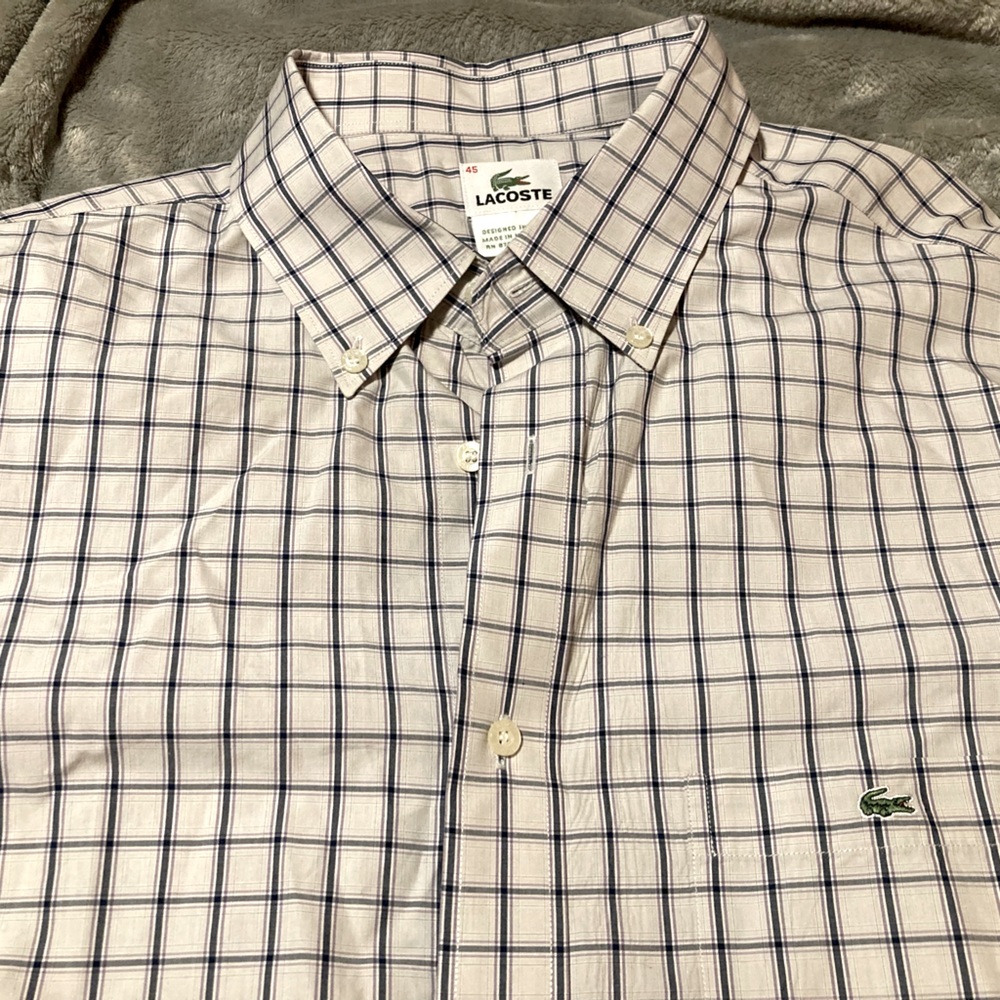 Lacoste Men’s Button Down Shirt size 45